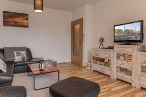TV, DVD player, stereo