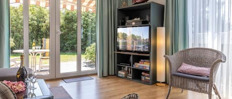 TV, fireplace, DVD player