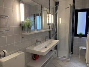Een douche, een haardroger