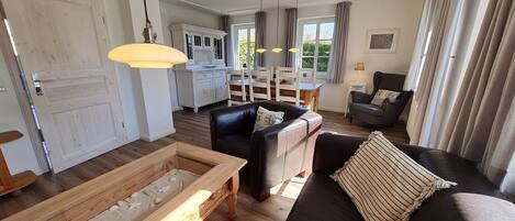 TV, DVD player, stereo