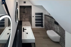 Shower, hair dryer