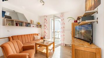 TV, DVD player, stereo
