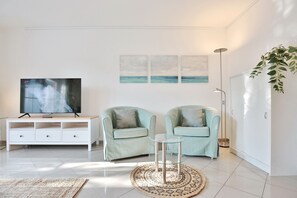 TV, DVD player, stereo