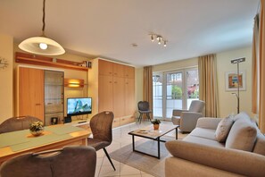 TV, DVD player, stereo