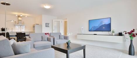 TV, DVD player, stereo