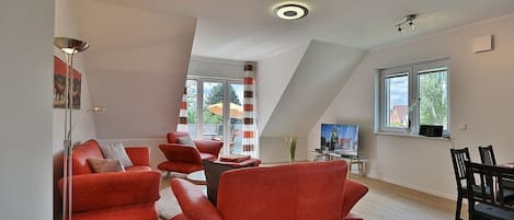 TV, DVD player, aparelho de som