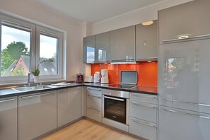 Fridge, oven, stovetop, dishwasher