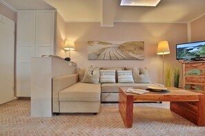 TV, DVD player, stereo