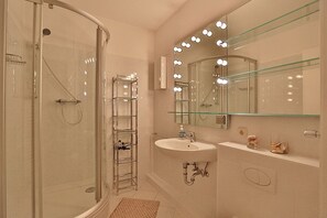 Shower, hair dryer