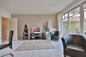 TV, DVD player, stereo