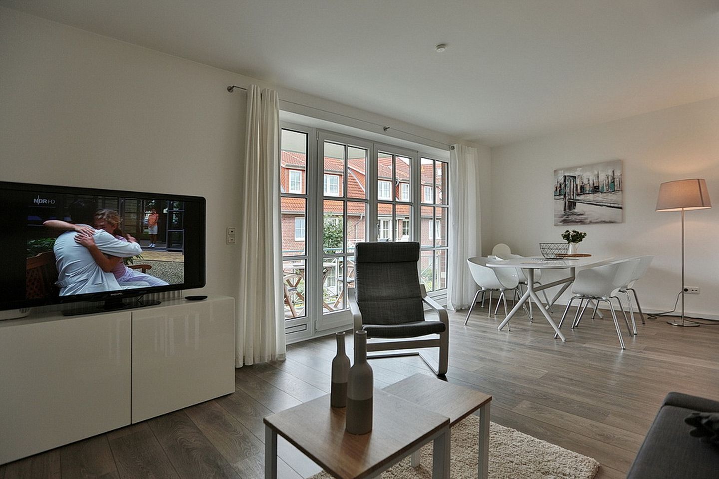 TV, DVD player, stereo