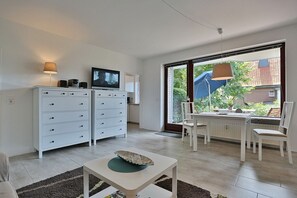 TV, DVD player, stereo