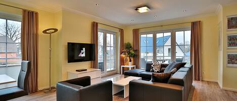 TV, DVD player, stereo