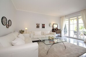 TV, DVD player, stereo