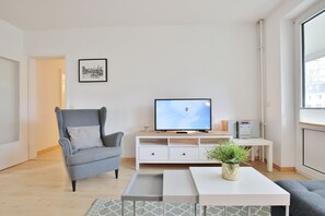 TV, DVD player, stereo