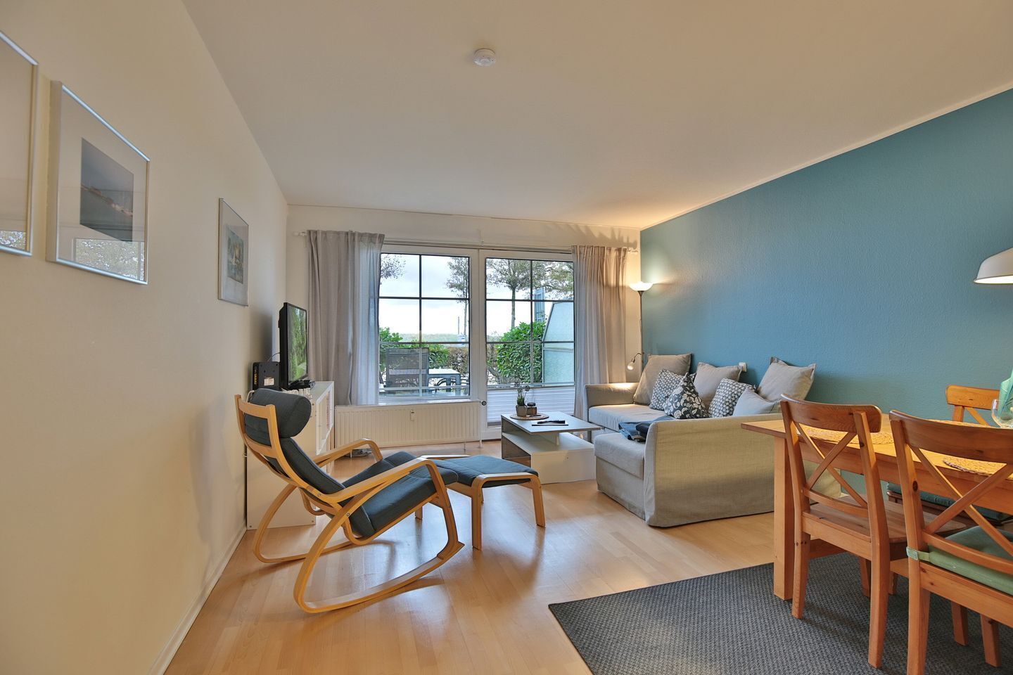 TV, DVD player, stereo