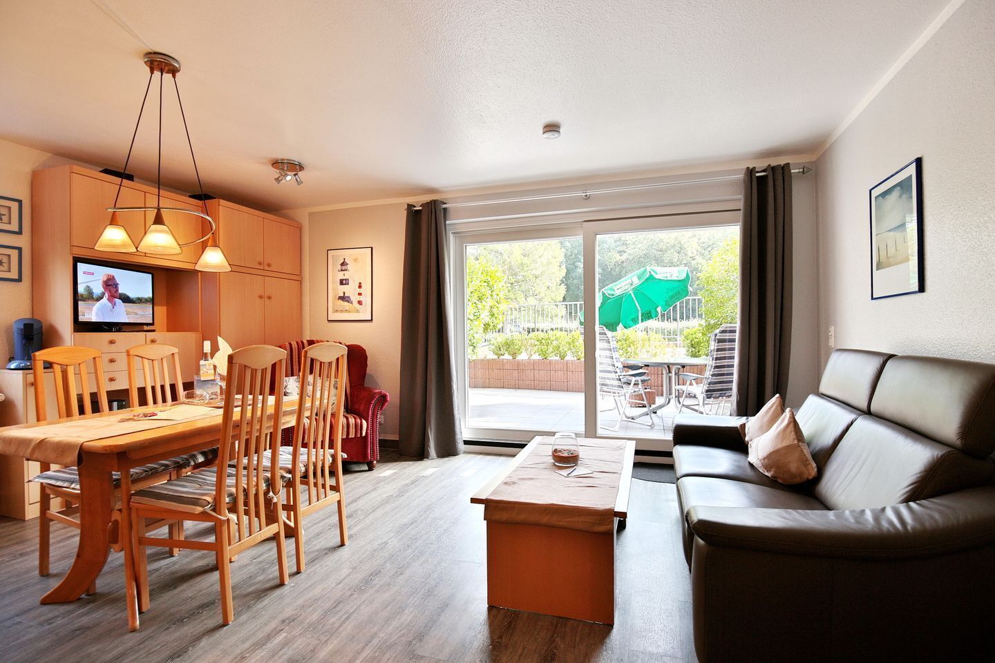 TV, DVD player, stereo