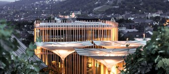 Gemütliches Gästehaus im "Weingut am Stein" mit Terrasse und Blick auf die Weinberge