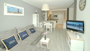 TV, DVD player, stereo