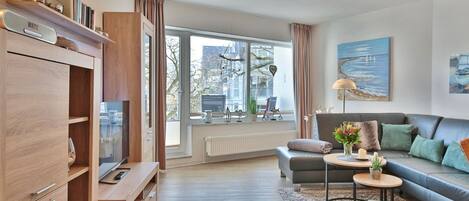 Televisión, reproductor de DVD, estéreo