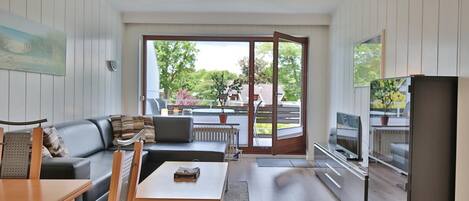 TV, DVD-spiller og stereoanlegg