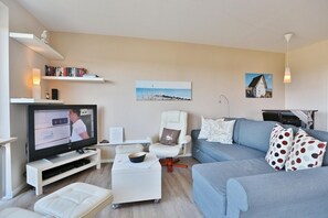 TV, DVD player, stereo