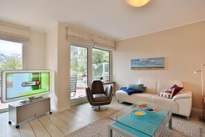 TV, DVD player, stereo