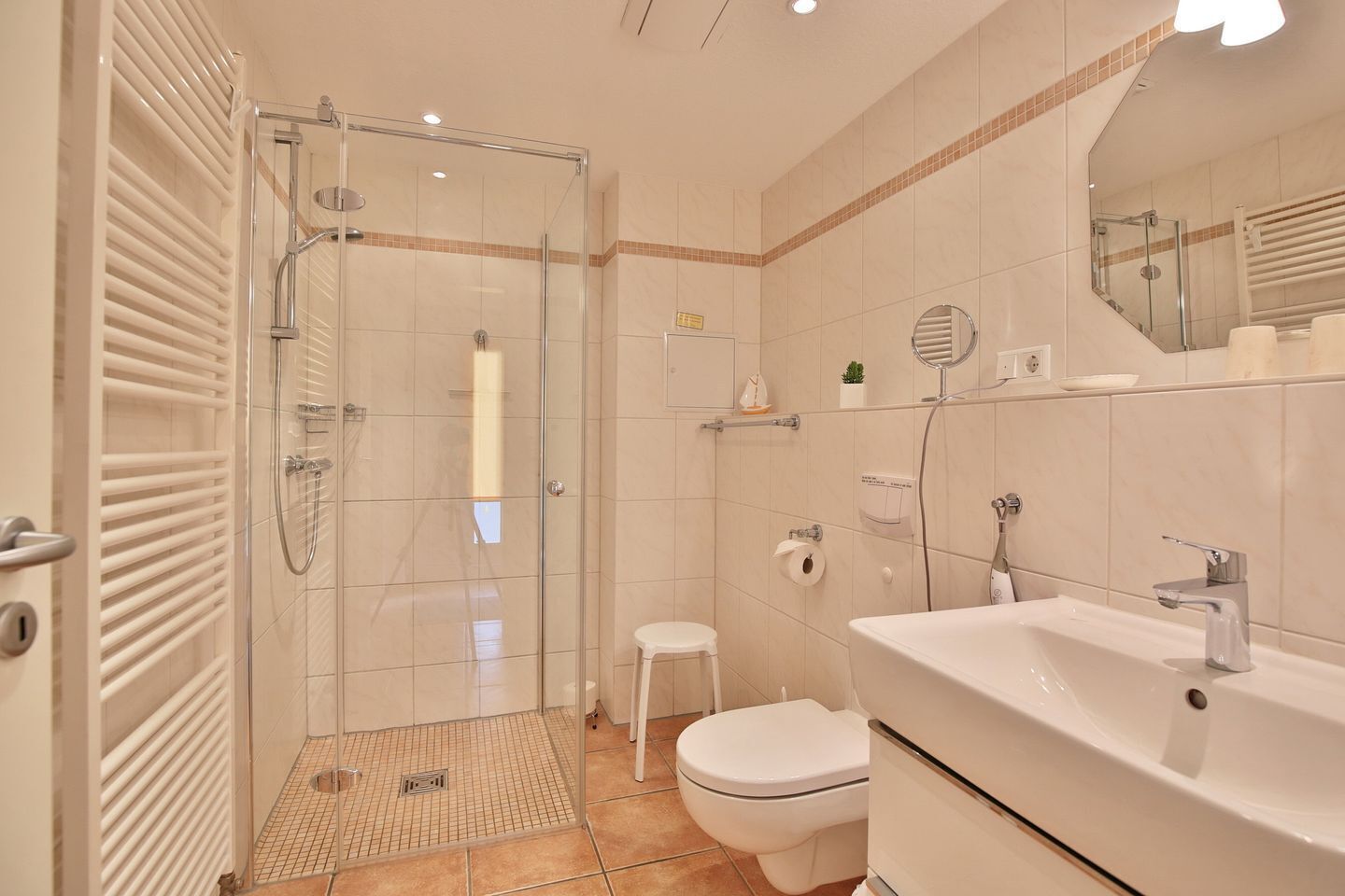 Shower, hair dryer