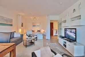 TV, DVD player, stereo