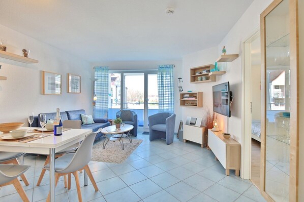 TV, DVD player, stereo