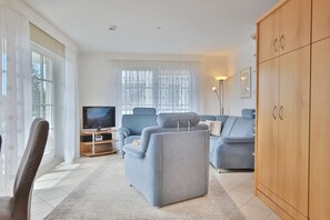 TV, DVD player, stereo