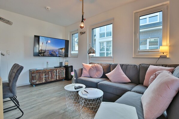 TV, DVD player, stereo