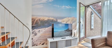 Televisión, reproductor de DVD y estéreo