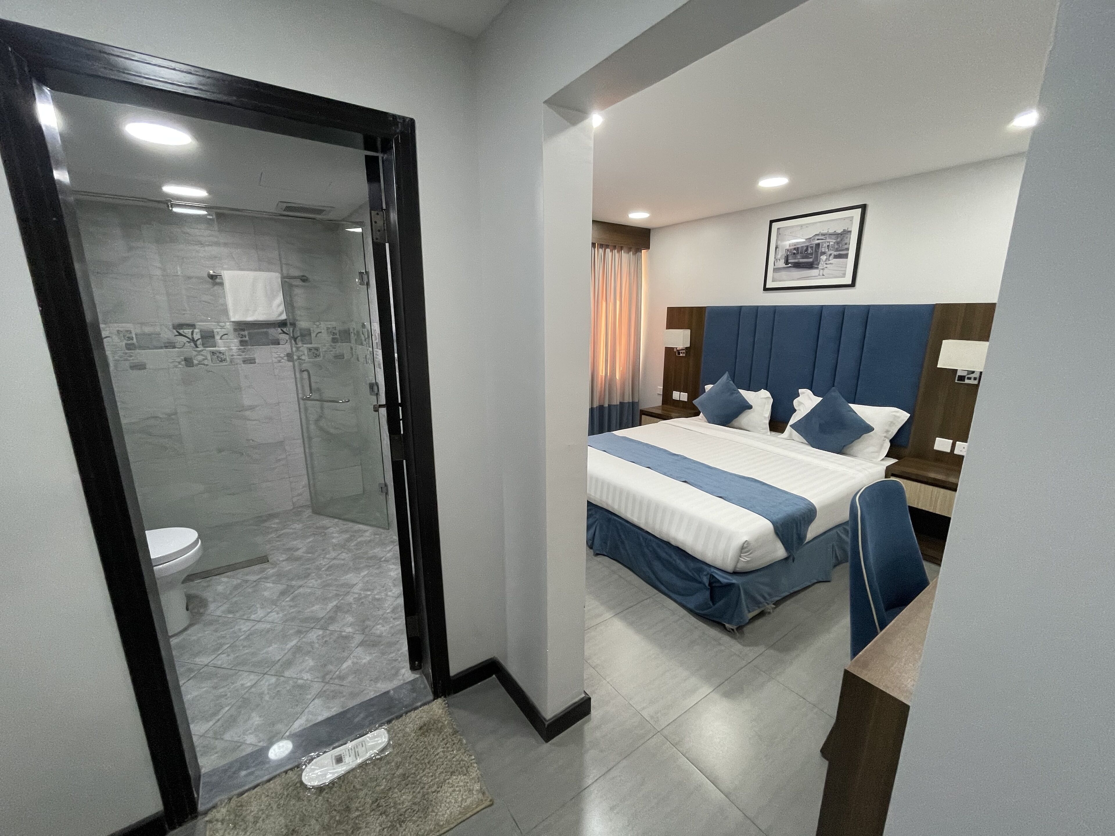 Three Bedroom Apartment | Bathroom | Shower, rainfall showerhead, slippers, bidet