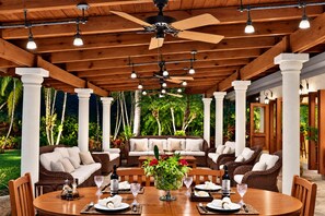 Outdoor dining - Villa Casa Nostra by KlabHouse 5BDRM w/Pool and Chef (La Romana)