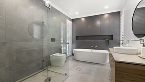 Shower, hair dryer