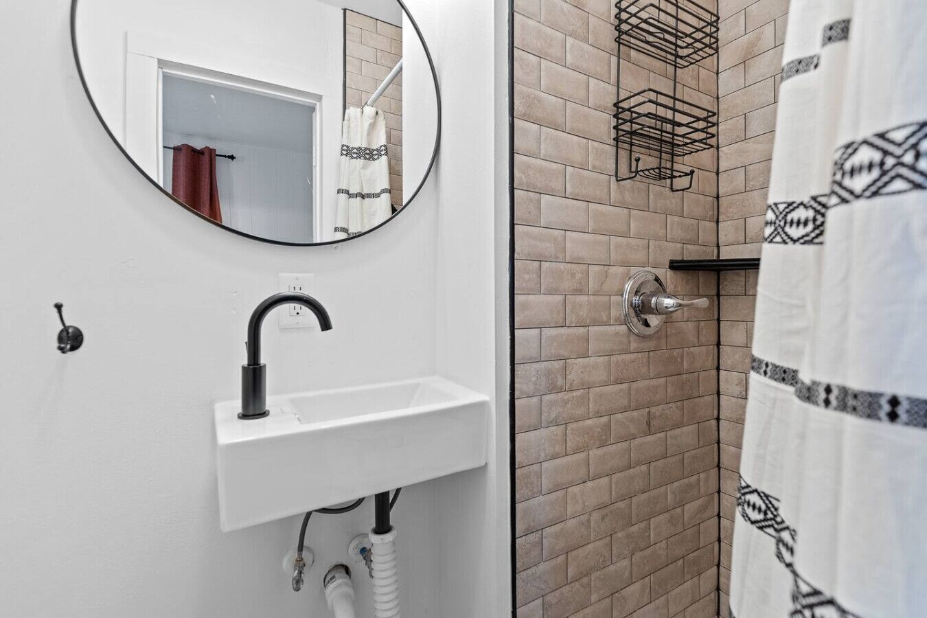 Hair dryer, shampoo, toilet paper