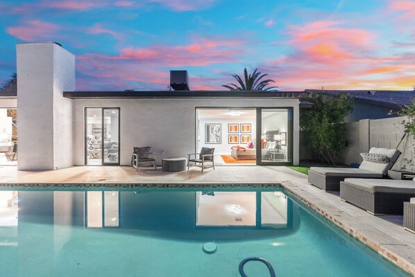 A heated pool