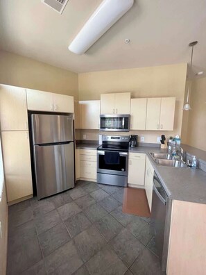 Fridge, microwave, oven, stovetop - Cannery Square Unit - 106 by Patriot Properties (Sun Prairie)