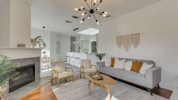 TV, fireplace, stereo, offices