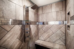 Hair dryer, towels, toilet paper