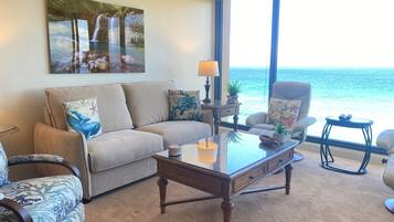 Smart TV, DVD player, books, music library