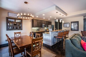 Interior - Village View, Townhouse | Fireplace at Parry Peak Lofts (Premium-Rated Condo 106) (Winter Park)