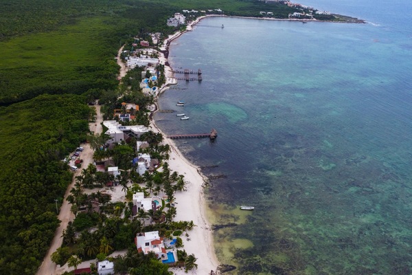 On the beach, sun-loungers, beach towels