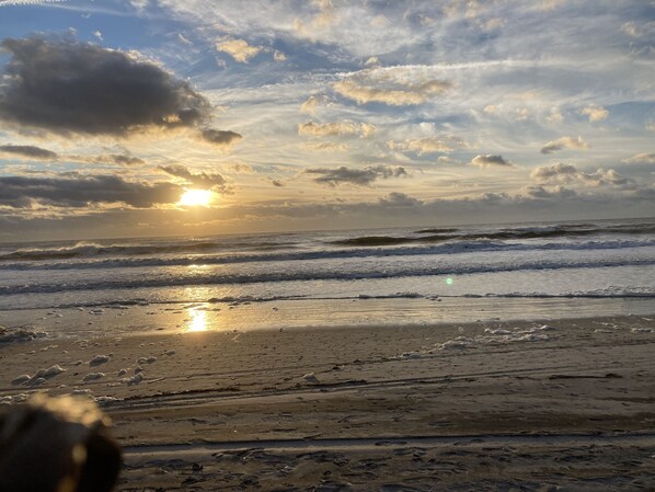 Plage à proximité, chaises longues