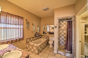 Free toiletries, hair dryer, towels