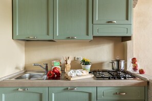 Fridge, stovetop, dishwasher, coffee/tea maker - Apartment in historic Villa "GLI ARCHI": view & authentic hospitality in Siena (Siena)