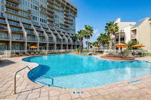 Pool - Modern Coastal Condo W/ Beach Access, Ocean Views, Shared Pool/Hot Tub, & WiFi (South Padre Island)