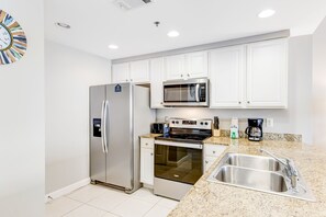 Microwave, oven, stovetop, dishwasher