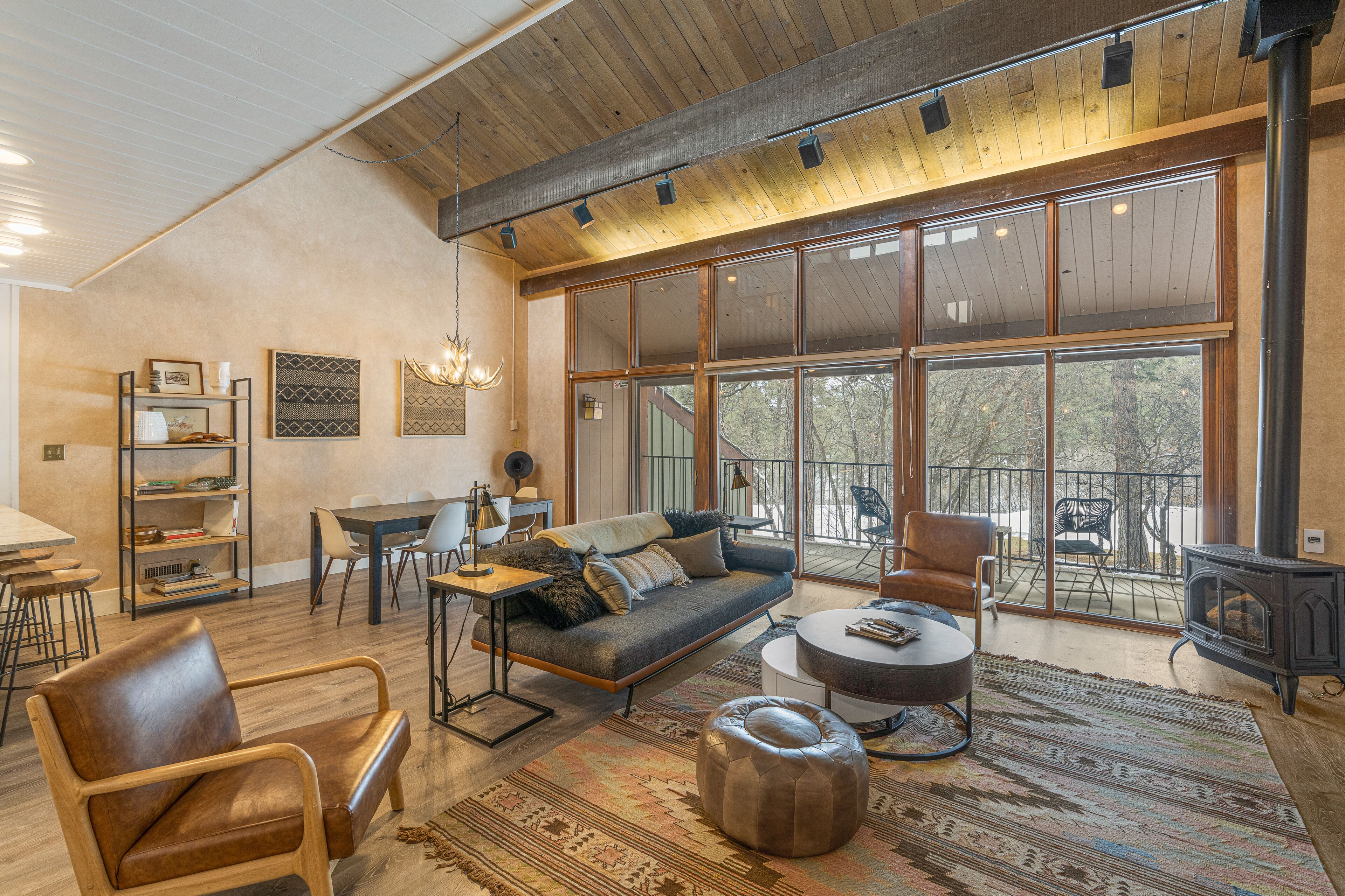 Télévision, cheminée, livres